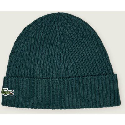 Lacoste Wełniana czapka butelkowa zieleń OS Lacoste Wełniana czapka butelkowa zieleń OS