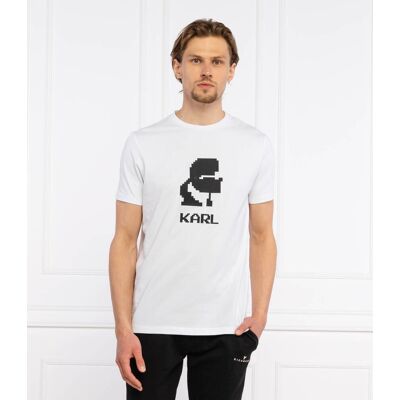 Karl Lagerfeld T-shirt Regular Fit biały XL Karl Lagerfeld T-shirt Regular Fit biały XL