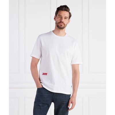 Boss ORANGE T-shirt TEESEVENFLASH Relaxed fit biały XL Boss ORANGE T-shirt TEESEVENFLASH Relaxed fit biały XL