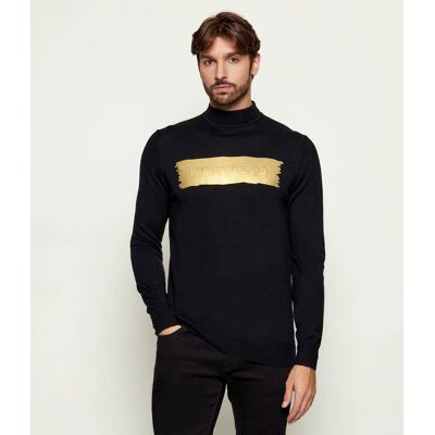 Karl Lagerfeld Wełniany sweter Regular Fit czarny L Karl Lagerfeld Wełniany sweter Regular Fit czarny L
