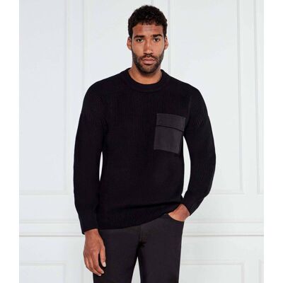 Boss ORANGE Sweter Kalamaro Loose fit czarny XL Boss ORANGE Sweter Kalamaro Loose fit czarny XL