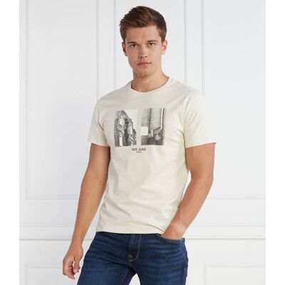 Pepe Jeans London T-shirt WORTH Regular Fit kremowy L Pepe Jeans London T-shirt WORTH Regular Fit kremowy L