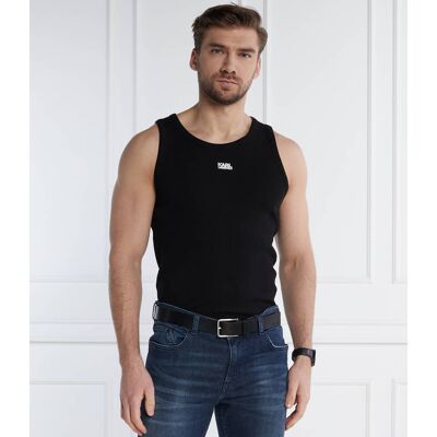 Karl Lagerfeld Tank top CREWNECK Slim Fit czarny L Karl Lagerfeld Tank top CREWNECK Slim Fit czarny L