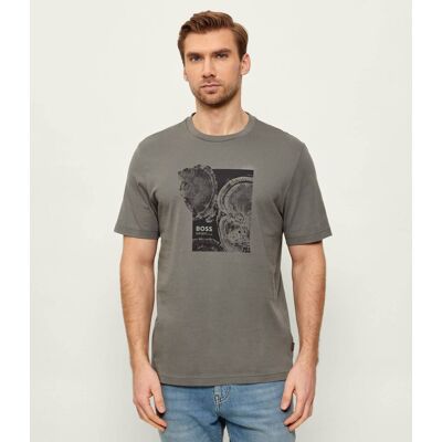 Boss ORANGE T-shirt Te_Imprint Regular Fit szary M Boss ORANGE T-shirt Te_Imprint Regular Fit szary M