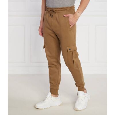 Boss ORANGE Ocieplane spodnie dresowe Seteam Relaxed fit brązowy XXL Boss ORANGE Ocieplane spodnie dresowe Seteam Relaxed fit brązowy XXL
