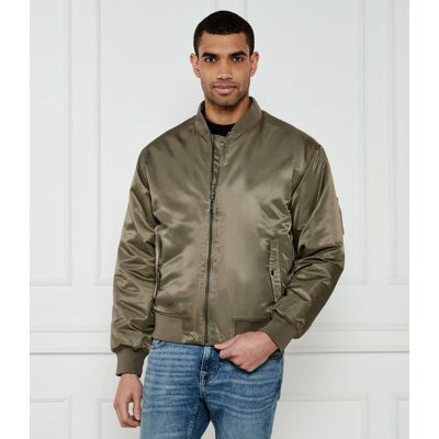 Calvin Klein Jeans Satynowa kurtka bomber HERO Regular Fit khaki XL Calvin Klein Jeans Satynowa kurtka bomber HERO Regular Fit khaki XL