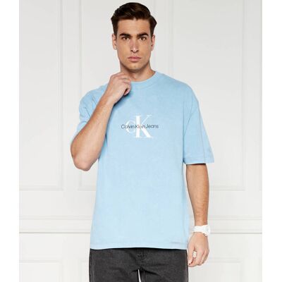 Calvin Klein Jeans T-shirt ARCHIVAL MONOLOGO Regular Fit błękitny L Calvin Klein Jeans T-shirt ARCHIVAL MONOLOGO Regular Fit błękitny L