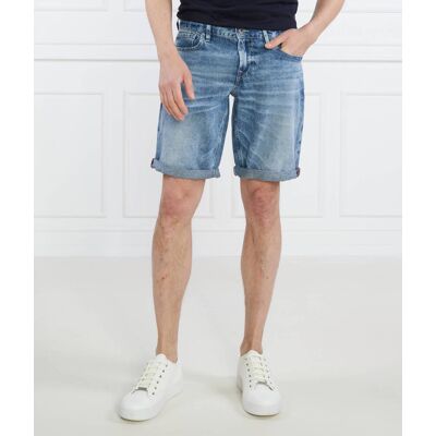 Guess Szorty SONNY SHORT Regular Fit z dodatkiem lnu niebieski 30 Guess Szorty SONNY SHORT Regular Fit z dodatkiem lnu niebieski 30