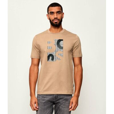 Boss BLACK T-shirt H-Thompson 655 Regular Fit mercerised beżowy M Boss BLACK T-shirt H-Thompson 655 Regular Fit mercerised beżowy M