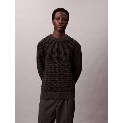 Calvin Klein Wełniany sweter Regular Fit szary L Calvin Klein Wełniany sweter Regular Fit szary L