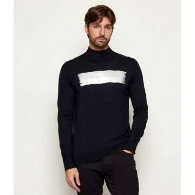 Karl Lagerfeld Wełniany sweter Regular Fit czarny XL Karl Lagerfeld Wełniany sweter Regular Fit czarny XL