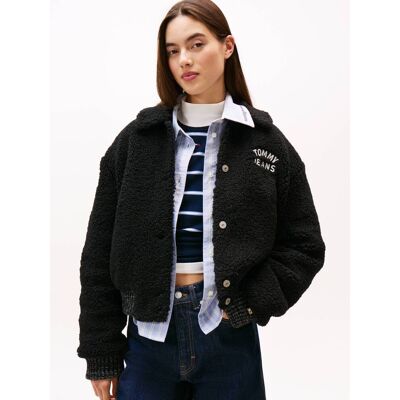 Tommy Jeans Kurtka bomber VARSITY Loose fit czarny M Tommy Jeans Kurtka bomber VARSITY Loose fit czarny M