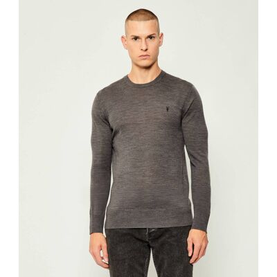AllSaints Wełniany sweter MODE Slim Fit szary S AllSaints Wełniany sweter MODE Slim Fit szary S