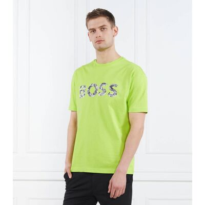 Boss GREEN T-shirt LOTUS 10247529 01 Relaxed fit limonkowy XL Boss GREEN T-shirt LOTUS 10247529 01 Relaxed fit limonkowy XL