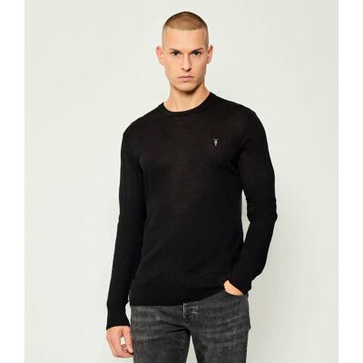 AllSaints Wełniany sweter MODE Slim Fit czarny M AllSaints Wełniany sweter MODE Slim Fit czarny M