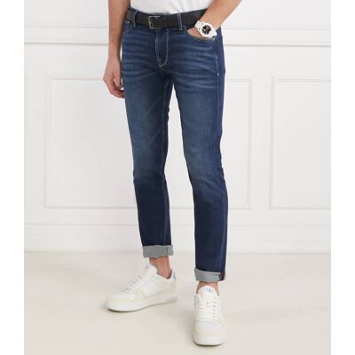 Guess Jeansy Slim Fit z dodatkiem jedwabiu granatowy 33/34 Guess Jeansy Slim Fit z dodatkiem jedwabiu granatowy 33/34