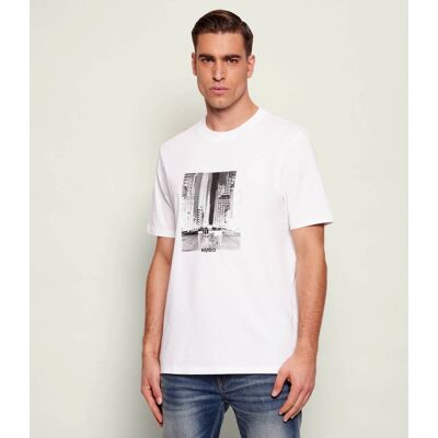 HUGO T-shirt Deyss Regular Fit biały S HUGO T-shirt Deyss Regular Fit biały S