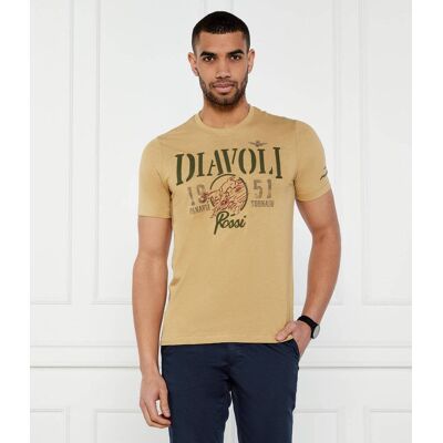 Aeronautica Militare T-shirt Regular Fit beżowy XXL Aeronautica Militare T-shirt Regular Fit beżowy XXL
