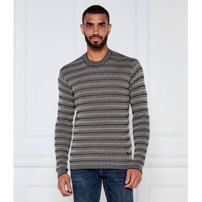 Giorgio Armani Emporio Armani Wełniany sweter Regular Fit czarny M Giorgio Armani Emporio Armani Wełniany sweter Regular Fit czarny M