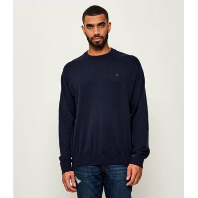 Calvin Klein Jeans Sweter Regular Fit granatowy S Calvin Klein Jeans Sweter Regular Fit granatowy S