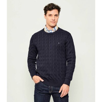 Tommy Hilfiger Sweter CLASSIC CABLE TH x F.C. Liverpool Regular Fit granatowy L Tommy Hilfiger Sweter CLASSIC CABLE TH x F.C. Liverpool Regular Fit granatowy L