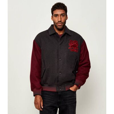HUGO Kurtka bomber Blaine HUGO X RACING BULLS Loose fit z dodatkiem wełny grafitowy M HUGO Kurtka bomber Blaine HUGO X RACING BULLS Loose fit z dodatkiem wełny grafitowy M