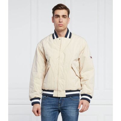 Tommy Jeans Kurtka bomber Regular Fit kremowy XL Tommy Jeans Kurtka bomber Regular Fit kremowy XL