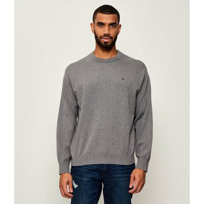 Calvin Klein Jeans Sweter Regular Fit szary S Calvin Klein Jeans Sweter Regular Fit szary S