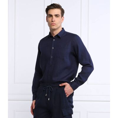 Vilebrequin Lniana koszula Regular Fit granatowy M Vilebrequin Lniana koszula Regular Fit granatowy M