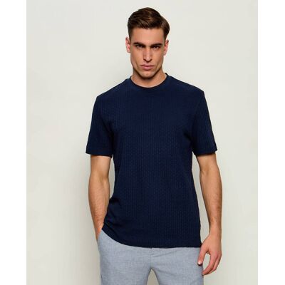 Boss BLACK T-shirt C-Tames 52 Regular Fit mercerised granatowy S Boss BLACK T-shirt C-Tames 52 Regular Fit mercerised granatowy S