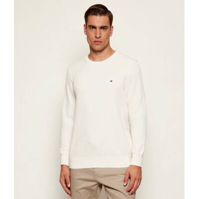 Tommy Hilfiger Sweter Essential Regular Fit kremowy XL Tommy Hilfiger Sweter Essential Regular Fit kremowy XL