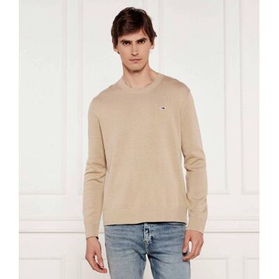 Tommy Jeans Sweter Slim Fit beżowy XL Tommy Jeans Sweter Slim Fit beżowy XL