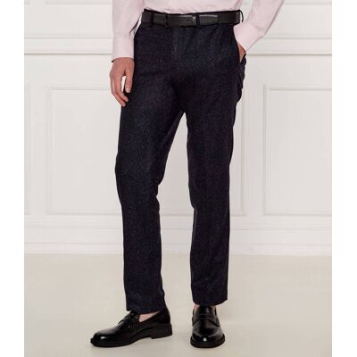 Boss BLACK Wełniane spodnie H-Genius-DTL-243 Slim Fit z dodatkiem jedwabiu granatowy 52 Boss BLACK Wełniane spodnie H-Genius-DTL-243 Slim Fit z dodatkiem jedwabiu granatowy 52
