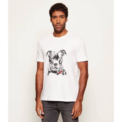 HUGO T-shirt Dubrox Regular Fit biały XS HUGO T-shirt Dubrox Regular Fit biały XS