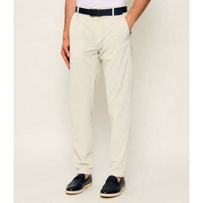 Eleventy Spodnie sztruks Regular Fit z dodatkiem kaszmiru ecru 34 Eleventy Spodnie sztruks Regular Fit z dodatkiem kaszmiru ecru 34