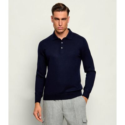 Gran Sasso Wełniany sweter Regular Fit granatowy 50 Gran Sasso Wełniany sweter Regular Fit granatowy 50