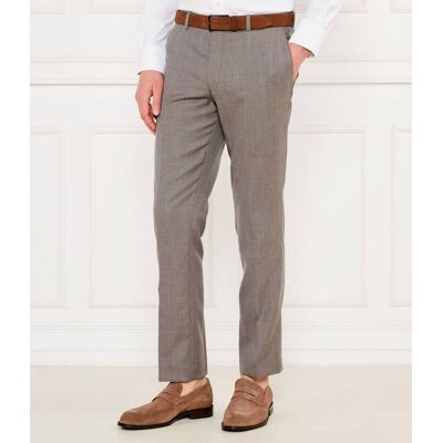 Oscar Jacobson Wełniane spodnie chino Dandy Slim Fit szary 54 Oscar Jacobson Wełniane spodnie chino Dandy Slim Fit szary 54