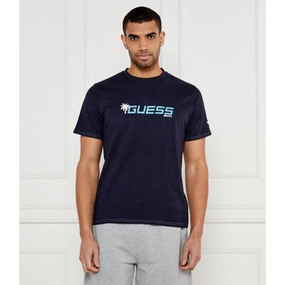 Guess Underwear T-shirt PALM LOGO Regular Fit granatowy M Guess Underwear T-shirt PALM LOGO Regular Fit granatowy M