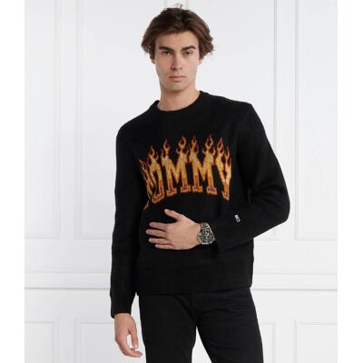 Tommy Jeans Sweter Relaxed fit czarny XL Tommy Jeans Sweter Relaxed fit czarny XL