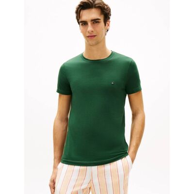 Tommy Hilfiger T-shirt Slim Fit butelkowa zieleń L Tommy Hilfiger T-shirt Slim Fit butelkowa zieleń L