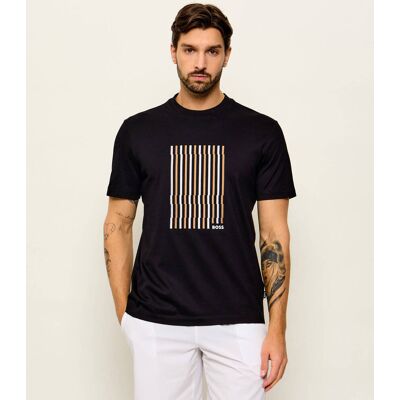 Boss BLACK T-shirt C-Thompson 41 Regular Fit mercerised czarny S Boss BLACK T-shirt C-Thompson 41 Regular Fit mercerised czarny S