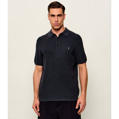 AllSaints Polo ASPEN Regular Fit z dodatkiem wełny grafitowy S AllSaints Polo ASPEN Regular Fit z dodatkiem wełny grafitowy S