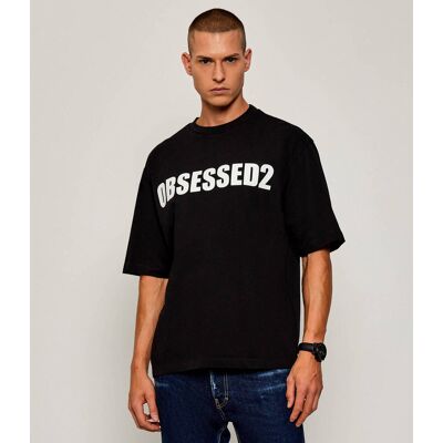 Dsquared2 T-shirt Obsessed2 Loose fit czarny XL Dsquared2 T-shirt Obsessed2 Loose fit czarny XL