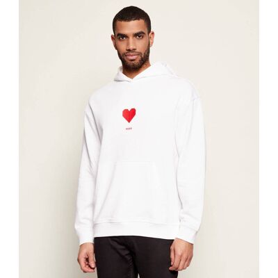 HUGO Bluza Dalentinos Relaxed fit biały L HUGO Bluza Dalentinos Relaxed fit biały L