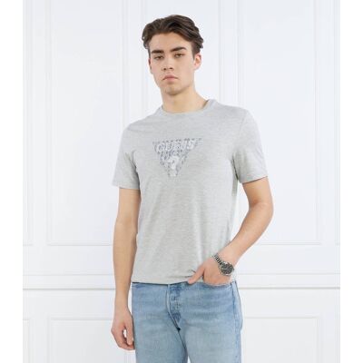 T-shirt SS CN GUESS GEO TRIA Slim Fit szary M T-shirt SS CN GUESS GEO TRIA Slim Fit szary M