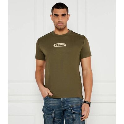 G- Star Raw T-shirt Old skool Regular Fit oliwkowy XXL G- Star Raw T-shirt Old skool Regular Fit oliwkowy XXL