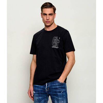 OFF-WHITE T-shirt BIG DOUBLE ARROW Slim Fit czarny XL OFF-WHITE T-shirt BIG DOUBLE ARROW Slim Fit czarny XL