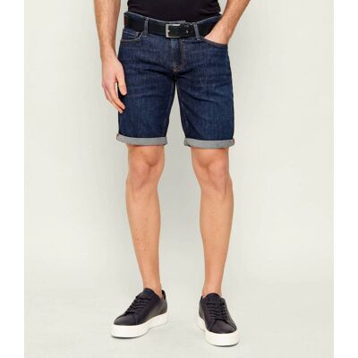 Guess Jeansowe szorty Sonny Regular Fit z dodatkiem lnu granatowy 34 Guess Jeansowe szorty Sonny Regular Fit z dodatkiem lnu granatowy 34