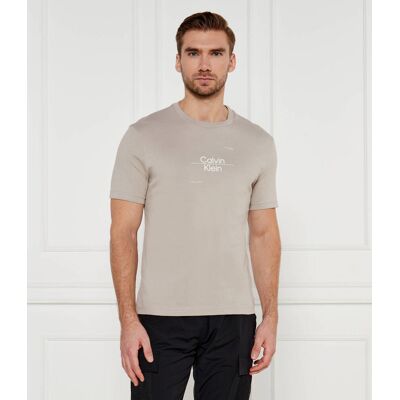 Calvin Klein T-shirt Regular Fit beżowy M Calvin Klein T-shirt Regular Fit beżowy M