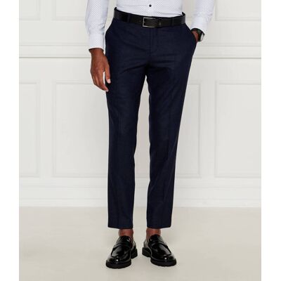 Boss BLACK Spodnie P-Genius Slim Fit z dodatkiem wełny granatowy 48 Boss BLACK Spodnie P-Genius Slim Fit z dodatkiem wełny granatowy 48